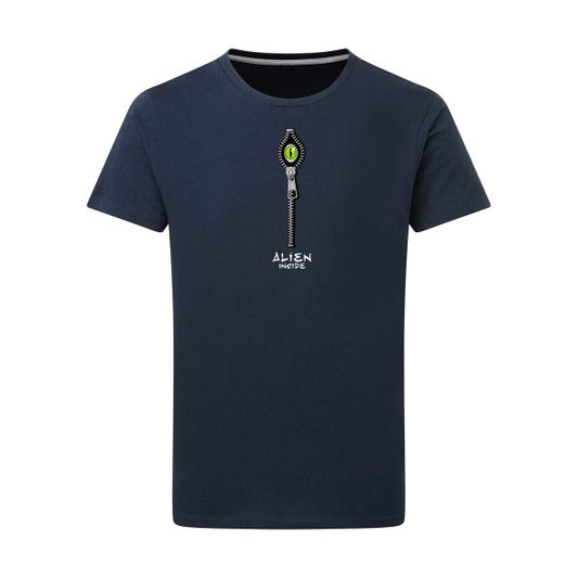 T-shirt homme Alien inside - T-shirt humoristique avec une touche extraterrestre Denim XL