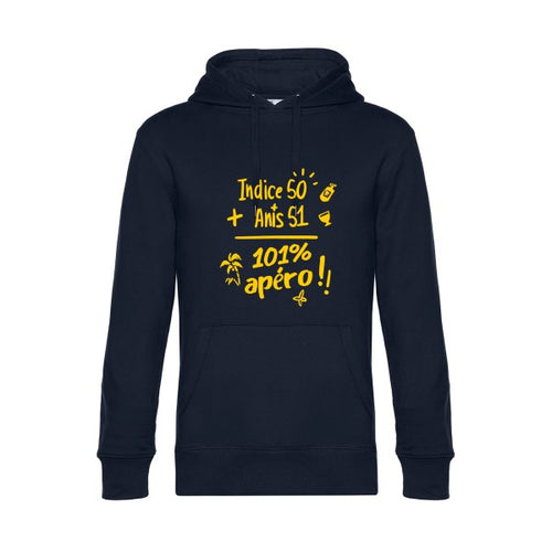 101-pourcent-apero-- Sweat à capuche original Navy Blue - RueDuTeeshirt