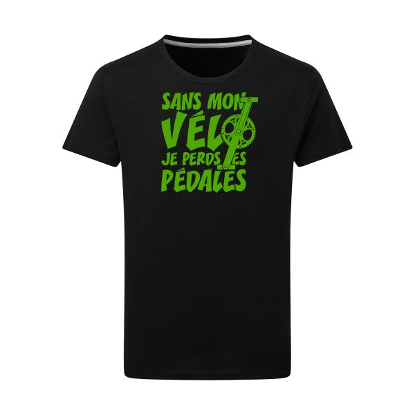 Sans mon vélo, je perds les pédales ! - Flex Vert pomme Tshirt original Dark Black  4XL