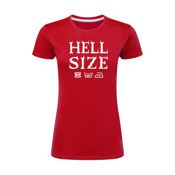 HELL SIZE ! Blanc |T shirt original femme|SG