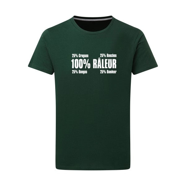 Râleur - Flex Blanc Tshirt original Bottle Green  2XL