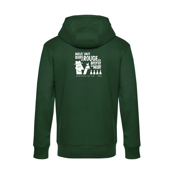 Mieux-vaut sweat shirt original Bottle Green flex Blanc impression Dos