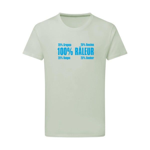 Râleur - Flex bleu clair Tshirt original Pastel Macchiato  2XL