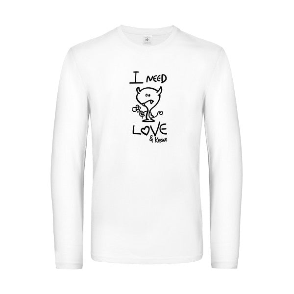 lover - t shirt- manches- longues- original- humour- White impression Face
