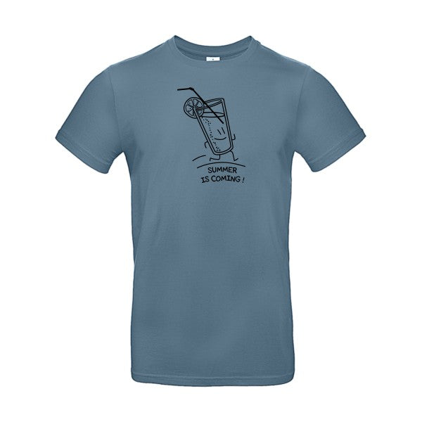 Summer is coming !Flex noir - E190 T-shirt|Stone Blue||2XL