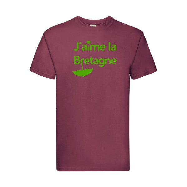 T-shirt|J'aime la Breta  G ne |Vert pomme|Fruit of the loom 205  G