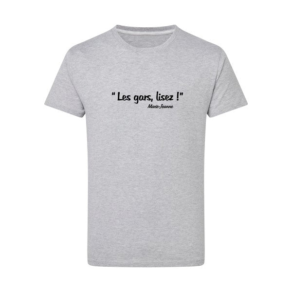 Les gars lisez ! noir -Flex noir sur T-shirt SG  Light Oxford  5XL