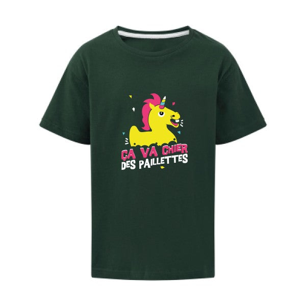 ça va chier des paillettes SG - Kids T-shirt enfant Bottle Green Taille 152 (11-12/2XL)