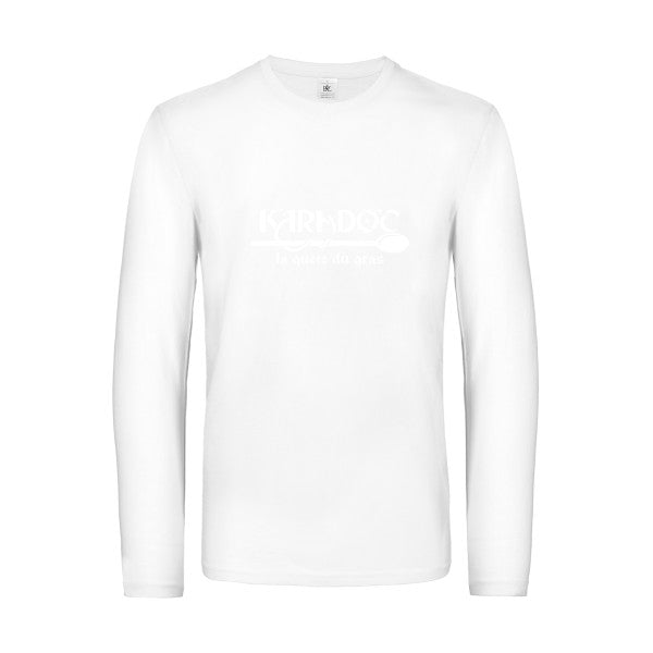 karadoc - t shirt- manches- longues- original- humour- White impression Face
