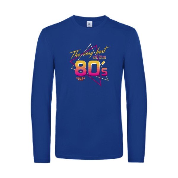annee-80s-t-shirt-manches-longues-original-humour -Royal Blue