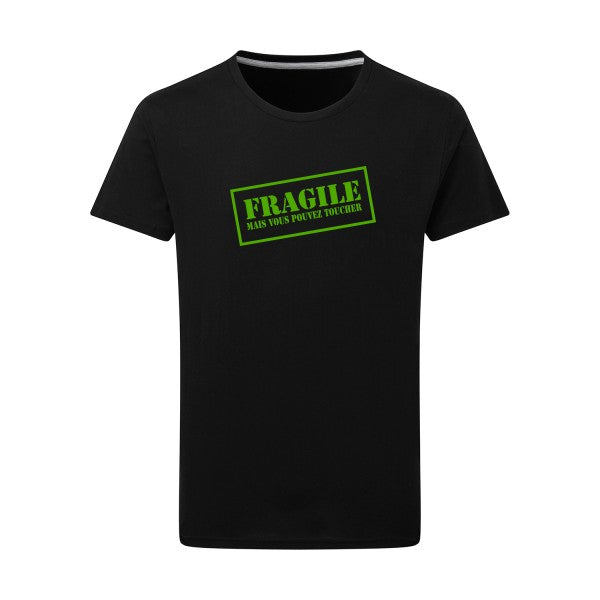 Fragile vert pomme -Flex vert pomme sur T-shirt SG  Dark Black  4XL