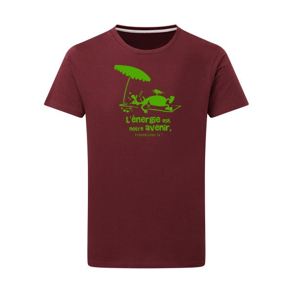 l'énergie est notre avenir vert pomme -Flex vert pomme sur T-shirt SG  Burgundy  2XL