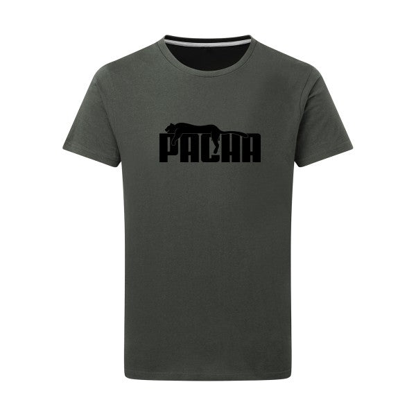 Pacha noir -Flex noir sur T-shirt SG  Charcoal  5XL