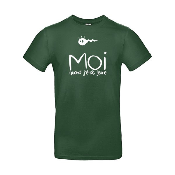 Moi, quand j'étais jeuneFlex Blanc - E190 T-shirt|Bottle Green||2XL