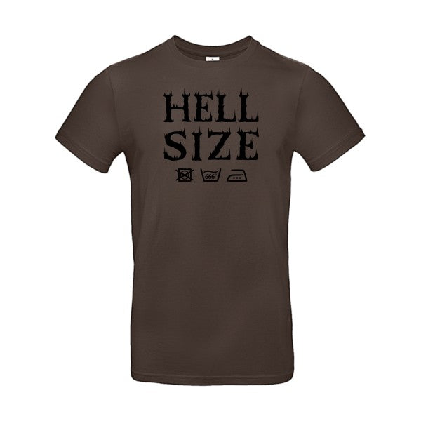 HELL SIZE ! flex noir B&C - E190 T-shirt|Brown||2XL