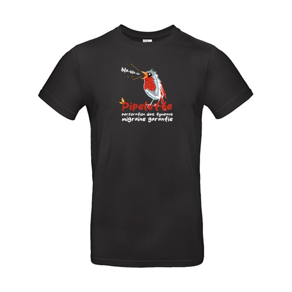 T-shirt humour original Pipelette T Shirt couleur Black