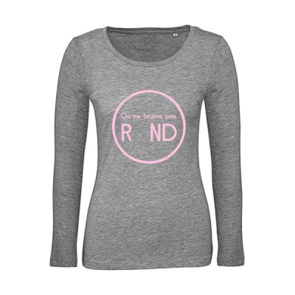 Ã§a ne tourne pas rond ! Rose |   T shirt manches longues femme|100% bio