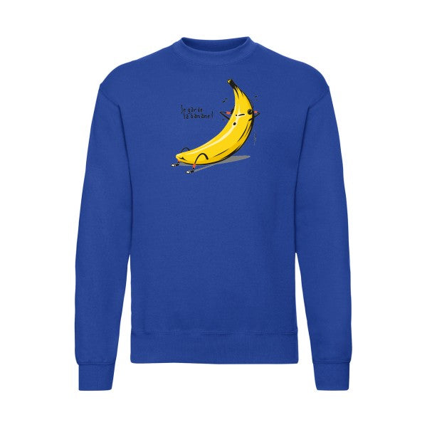 Je garde la banane ! Fruit of the loom 280 g/m² Sweat shirt