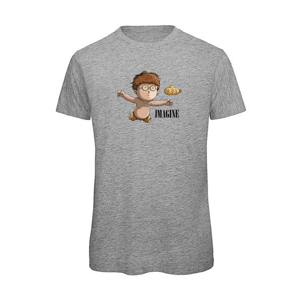 T-shirt humour original imagine T Shirt couleur Sport Grey