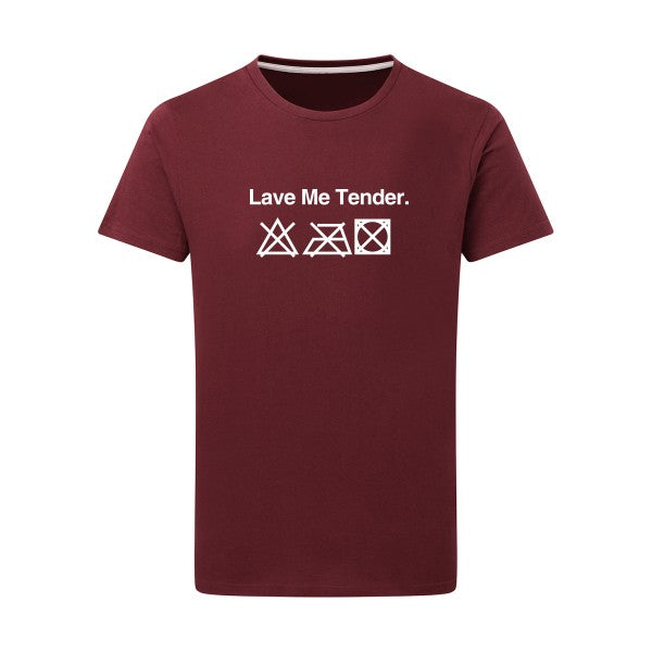 Lave Me True Blanc -Flex Blanc sur T-shirt SG  Burgundy  2XL