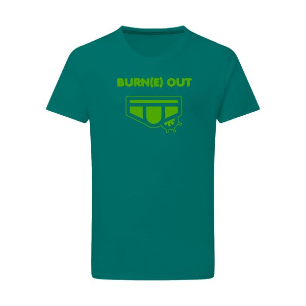 Burn(e) Out vert pomme -Flex vert pomme sur T-shirt SG  Emerald Green  2XL