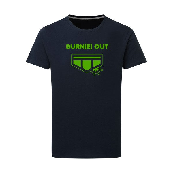 Burn(e) Out vert pomme -Flex vert pomme sur T-shirt SG  Navy  5XL