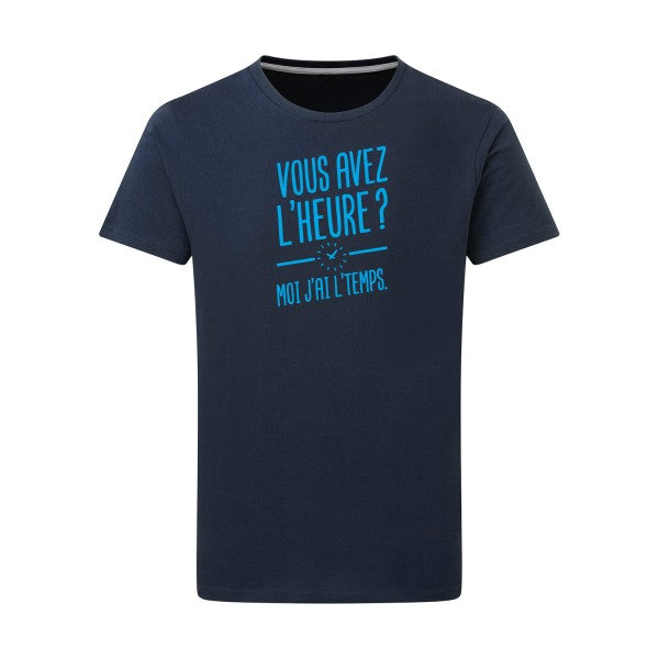 Vous avez l'heure? Moi j'ai l'temps. - Flex bleu clair Tshirt original Denim  XL