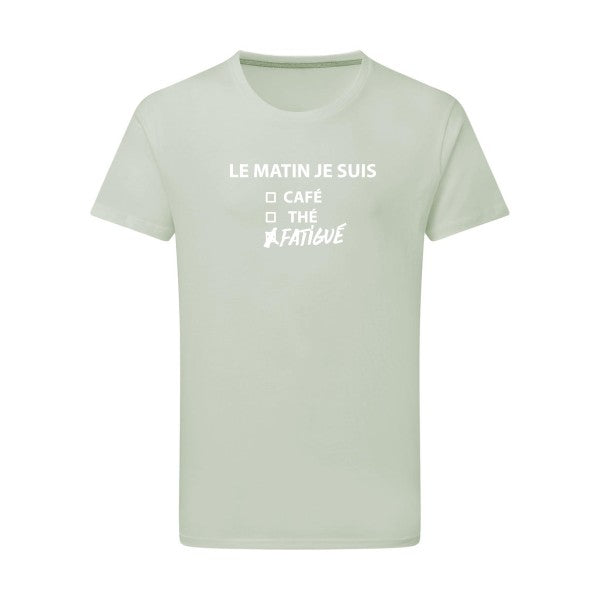 Le matin je suis... - Flex Blanc Tshirt original Pastel Macchiato  2XL