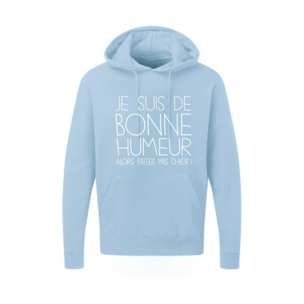 BONNE HUMEUR Blanc |Sweat capuche imprimé homme