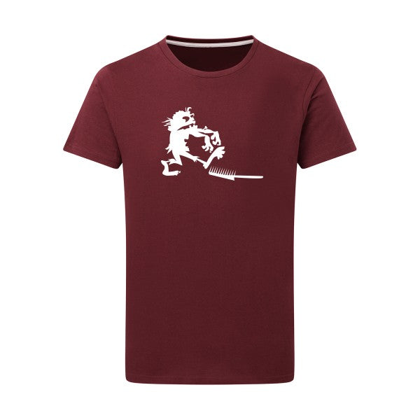 Zombie gag -Flex noir sur T-shirt SG  Burgundy  2XL