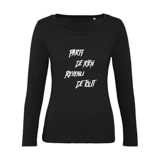 Parti de rien Blanc |   T shirt manches longues femme|100% bio