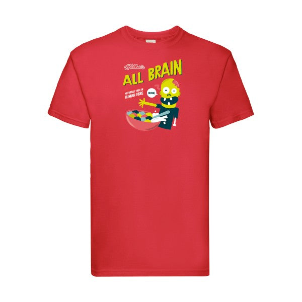 All brain Fruit of the loom 205 g/m² T-shirt/ Red