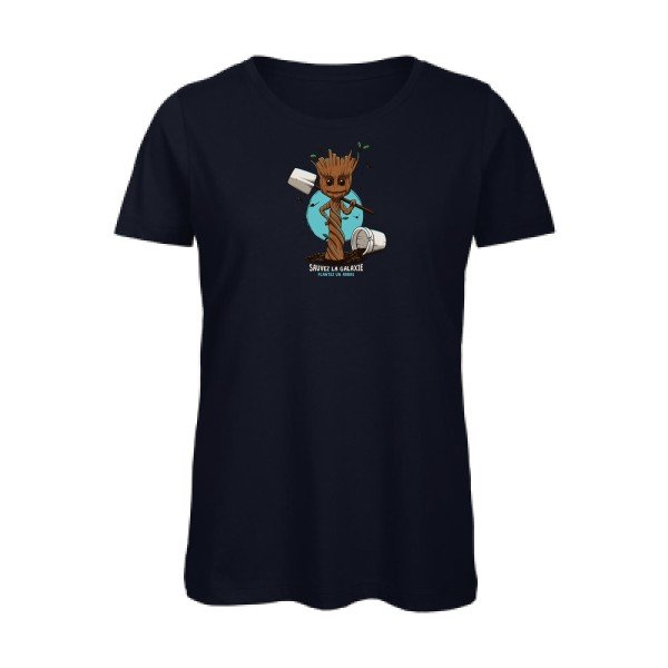 Plantez-un-arbre- - t-shirt original femme Navy