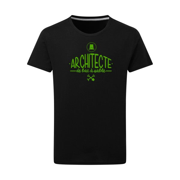 Architecte de bac à sable vert pomme -Flex vert pomme sur T-shirt SG  Dark Black  4XL