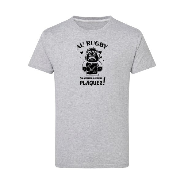 Au rugby, on apprend à se faire plaquer ! - Flex noir Tshirt original Light Oxford  5XL