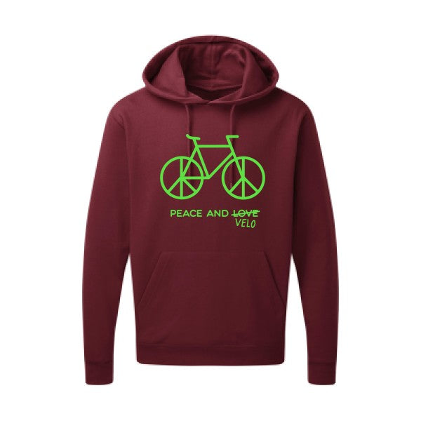 Peace and vélo Vert fluo SG - Hooded Sweatshirt Sweat capuche