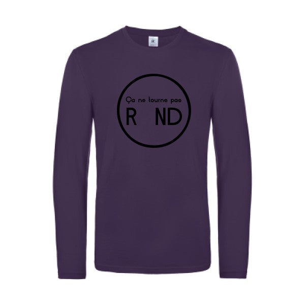 ca ne tourne pas rond  - t shirt- manches- longues- original- humour- Urban Purple impression Face