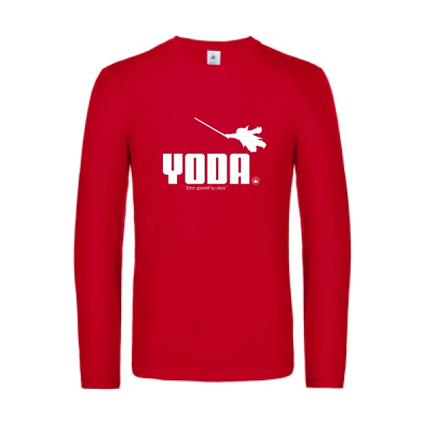 yoda - t shirt- manches- longues- original- humour- Red impression Face