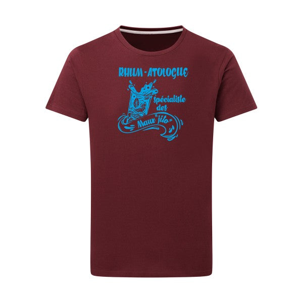 Rhum-atologue - Flex bleu clair Tshirt original Burgundy  2XL