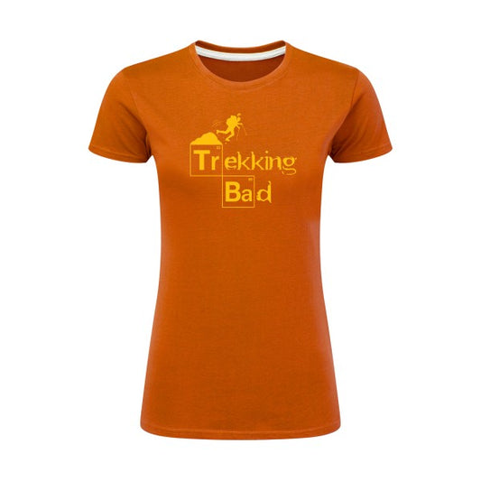 Trekking bad | jaune Or |T shirt original femme|SG