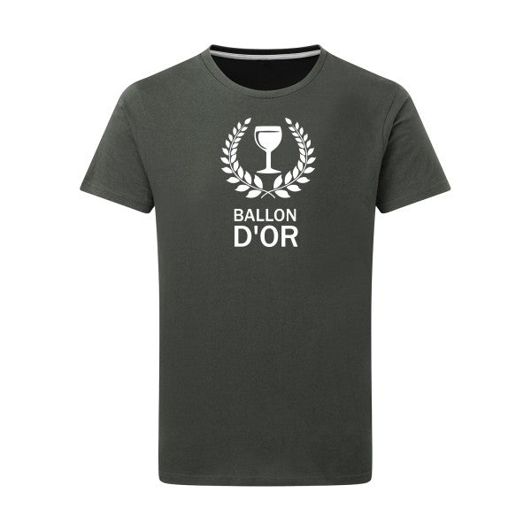 Ballon d'or -Flex vert pomme sur T-shirt SG  Charcoal  5XL