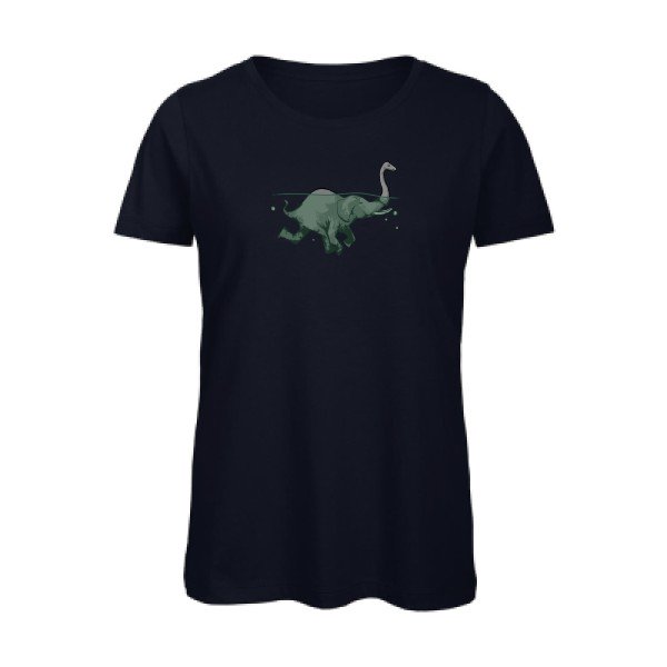 Loch-Ness-Attraction- - t-shirt original femme Navy