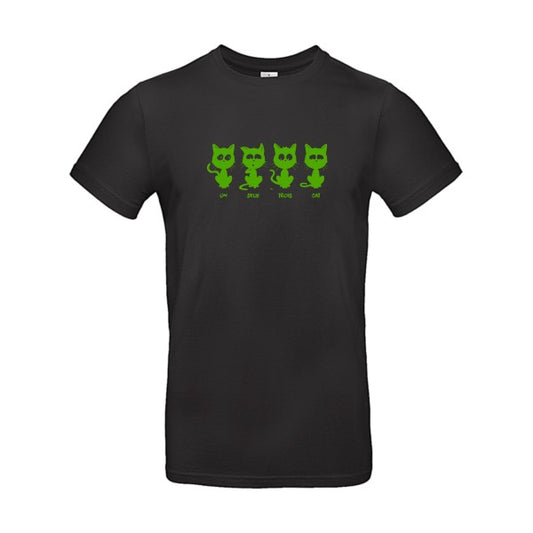 un deux trois cat Flex Vert pomme |E190 T-shirt|Black||5XL