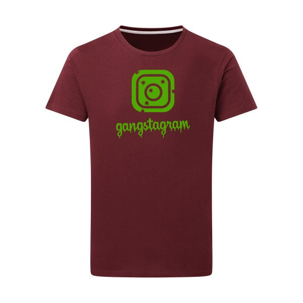 GANGSTAGRAM - Flex Vert pomme Tshirt original Burgundy  2XL