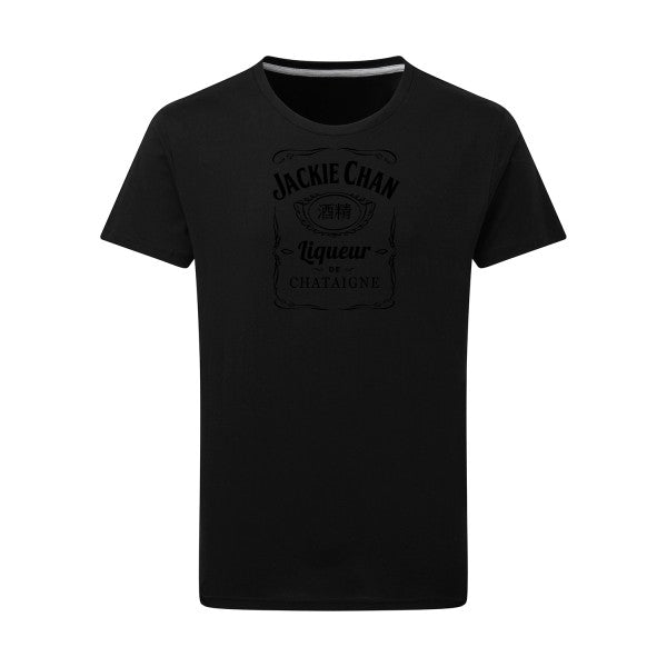 Jackie Chan noir -Flex noir sur T-shirt SG  Dark Black  4XL