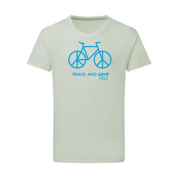 Peace and vélo - Flex bleu clair Tshirt original Pastel Macchiato  2XL