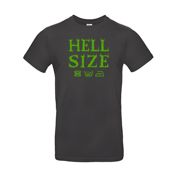 HELL SIZE ! flex Vert pomme B&C - E190 T-shirt|Used Black||2XL