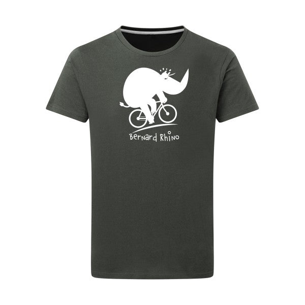 Bernard Rhino Blanc -Flex Blanc sur T-shirt SG  Charcoal  5XL