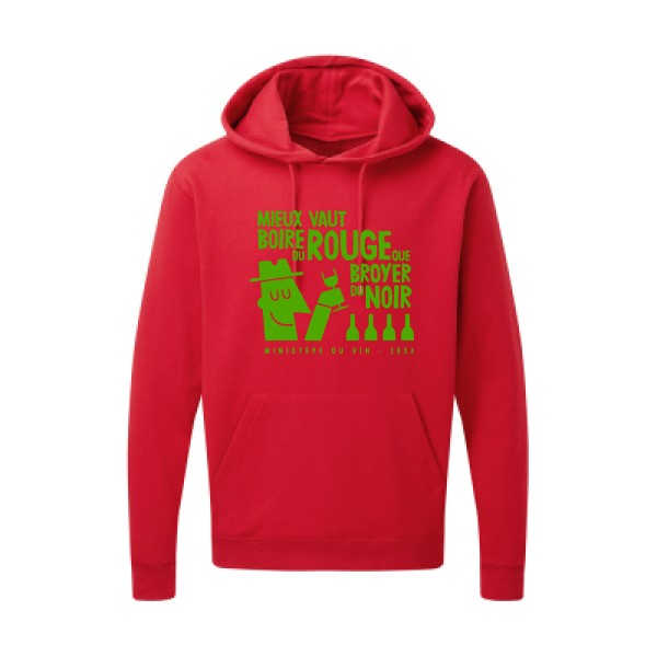 Mieux vaut Vert pomme |Sweat capuche imprimé homme