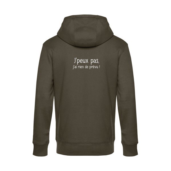 Je-peux-pas sweat shirt original Khaki flex Blanc impression Dos